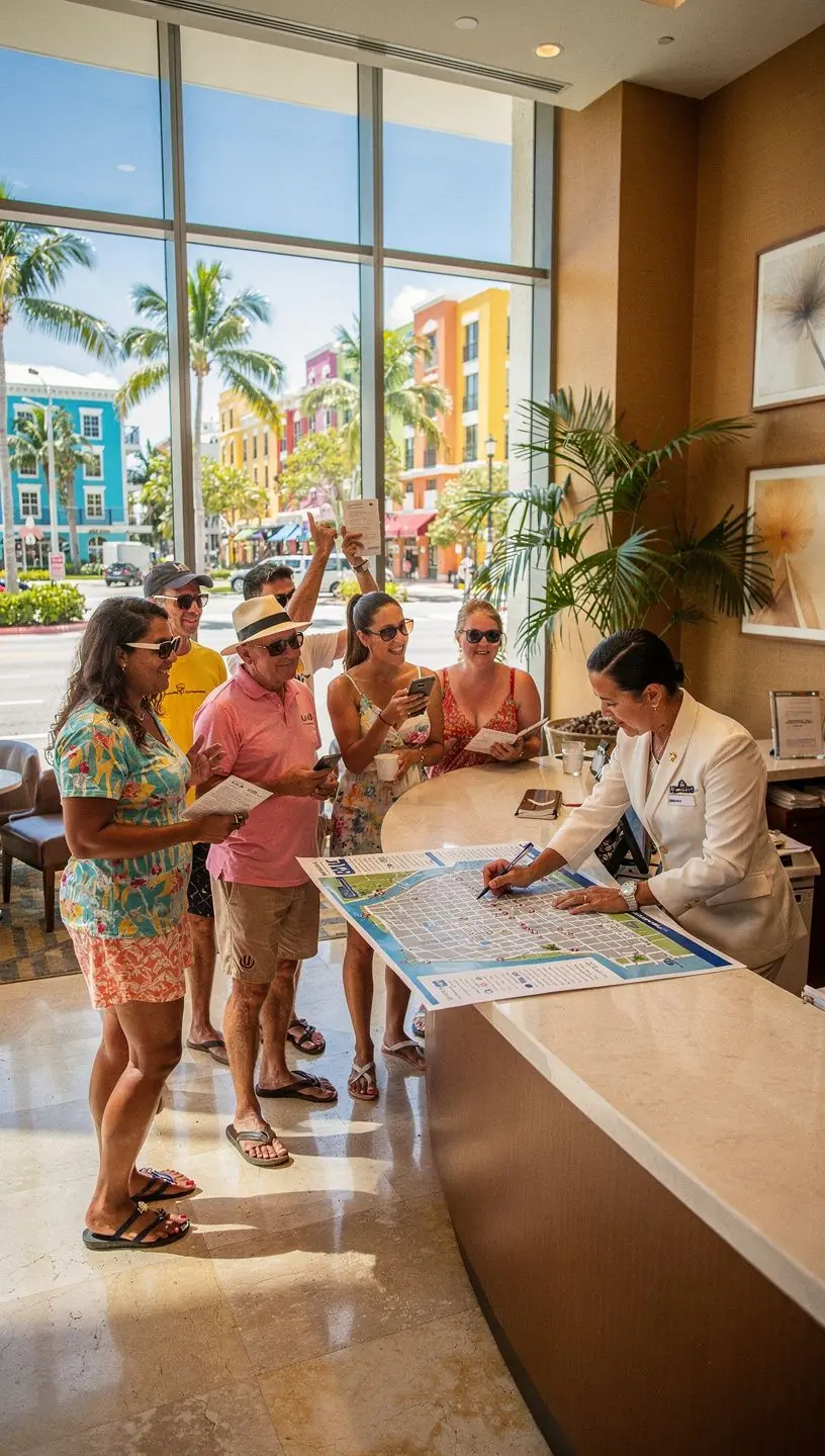 Turysta korzystający z aplikacji do planowania podróży w mieście.