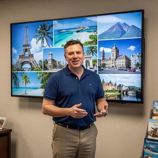 Mapa z zaznaczonymi atrakcjami turystycznymi i przystankami komunikacyjnymi.